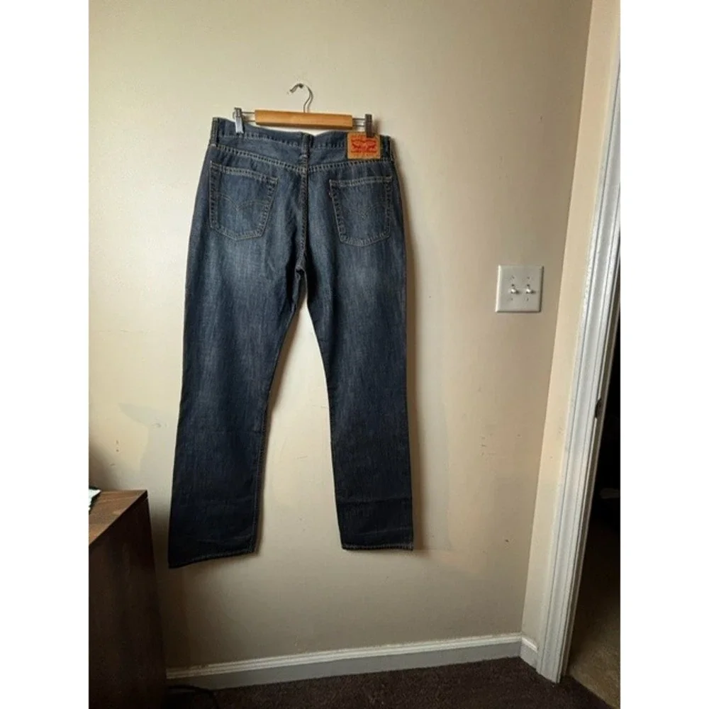 Levi's 514 Jeans Mens W34‎ L34 Straight Fit Medium Wash Denim Sandblasted Y2K